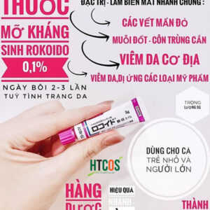 Kem kháng sinh trị muỗi đốt viêm da Rokoito - hàng nội địa Nhật có tốt