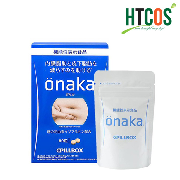 Thực phẩm chức năng Thuốc giảm mỡ bụng Onaka Pillbox Nhật Bản 60 viên chính hãng