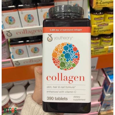 Collagen Youtheory Type 1, 2 & 3 hỗ trợ trắng da, chống lão hóa da, trị tàn nhang, bổ xương khớp – 390 viên của Mỹ (mẩu mới nhất 2019). mua ở đâu giá tốt