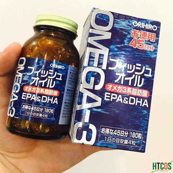 Giới thiệu sản phẩm Viên uống dầu cá Omega 3, EPA & DHA Orihiro Nhật Bản hộp 180 viên - Dùng cho mọi lứa tuổi