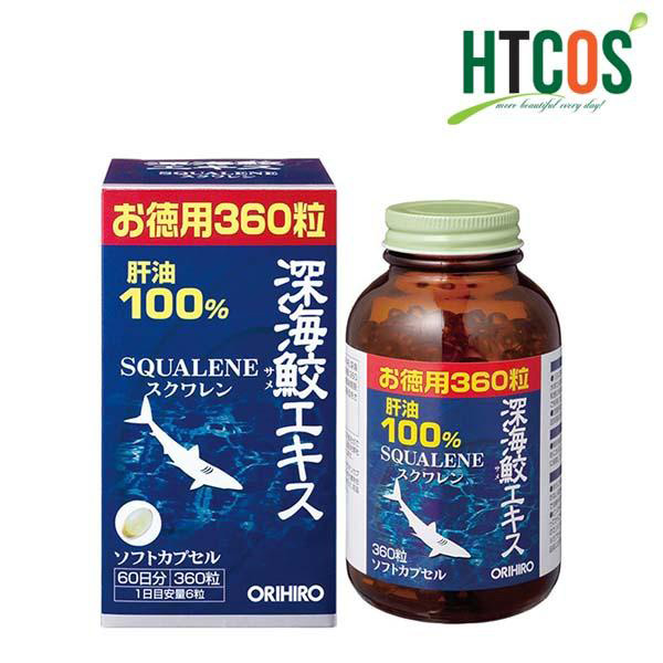 Hỗ trợ xương khớp Viên Uống Sụn Vi Cá Squalene Orihiro 360 Viên Của Nhật
