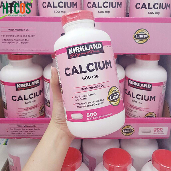 Viên Uống Bổ Sung Canxi Kirkland Signature Calcium 600mg with vitamin D3 500 Viên Mỹ giá bao nhiêu