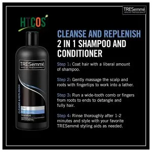 Dầu Gội Xả Phục Hồi Tóc TRESemmé 2in1 Clean & Replenish Shampoo + Conditioner 828ml Mỹ tốt không