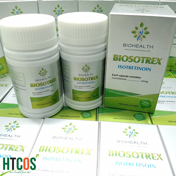 Viên Uống Trị Mụn Biosotrex Isotretinoin Biohealth 100V Mỹ