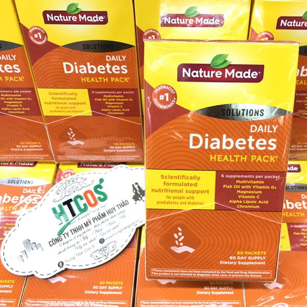 Viên Uống Vitamin Cho Người Tiểu Đường Nature Made Diabetes Health Pack 60 Gói Mỹ bao nhiêu