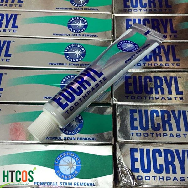 Kem Đánh Răng Tẩy Trắng Trị Hôi Miệng Eucryl Toothpaste 62gr Anh mua ở đâu