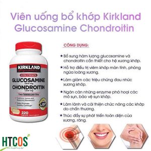 Viên Bổ Xương Khớp Kirkland Signature Glucosamine 1500mg Chondroitin 1200mg 220 Viên Mỹ tốt không