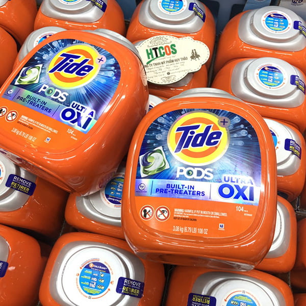 Viên Giặt Tide Pods With Ultra Oxi 104 Viên Mỹ mua ở đâu