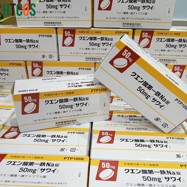 Viên Uống Bổ Sung Sắt Sawai PTP100 50mg Hộp 100 Viên Nhật Bản mua ở đâu