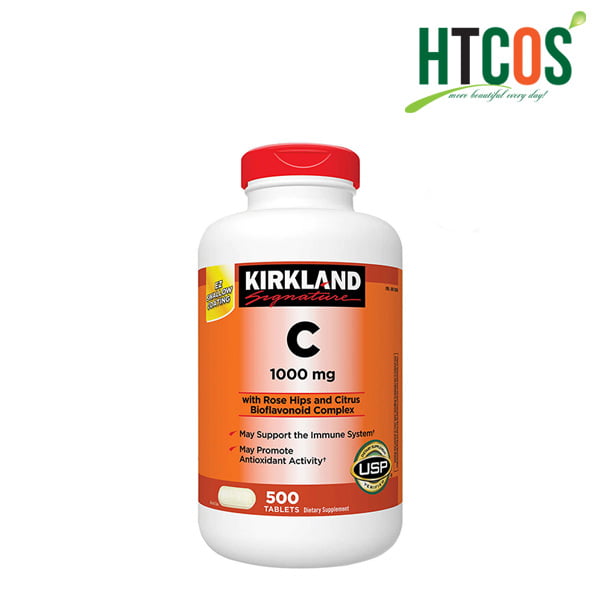 Viên Uống Bổ Sung Vitamin C Kirkland Signature 1000mg 500 Viên Mỹ