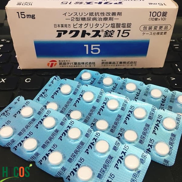 Viên Uống Đặc Trị Tiểu Đường Actos Tablet 15mg 100 Viên Nhật Bản giá bao nhiêu