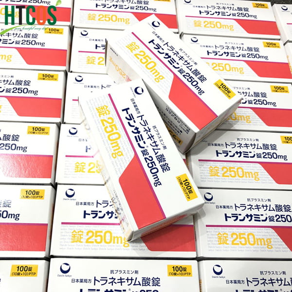Viên Uống Trắng Da Trị Nám Transamin 250mg 100 Viên Nhật Bản Hộp Màu Đỏ tốt không