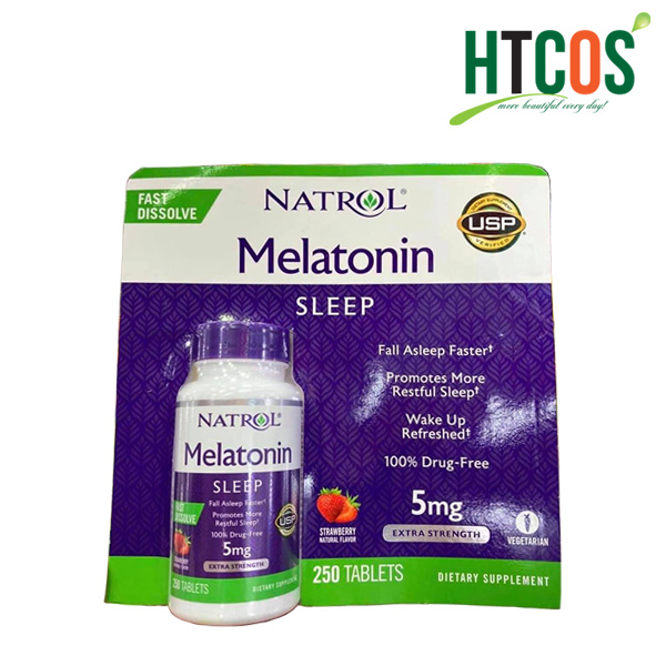 Viên Ngậm Ngủ Ngon Natrol Melatonin Sleep 5mg 250 Viên Mỹ