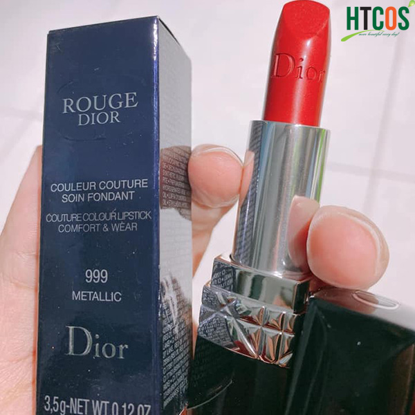 Son Dior Rouge Dior Couleur Couture 999 Metallic 3.5gr Pháp giá bao nhiêu