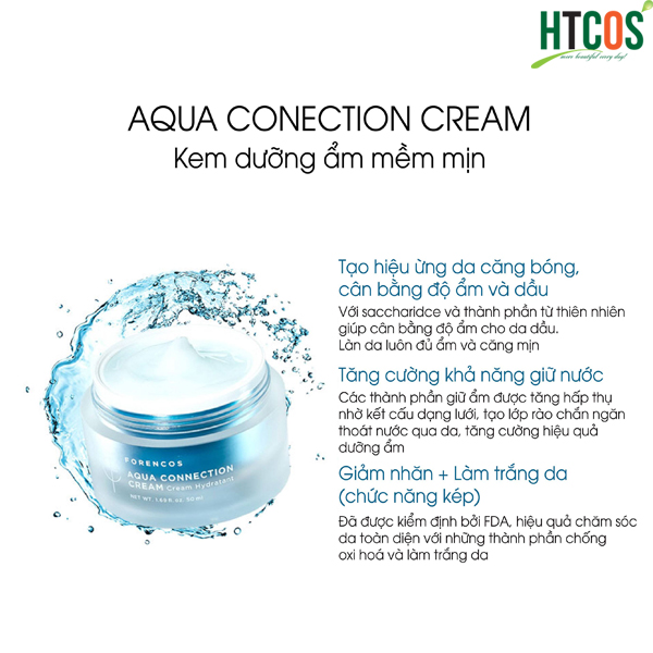 Kem Dưỡng Trắng Da Forencos Aqua Connection Cream 50ml Hàn Quốc mua ở đâu