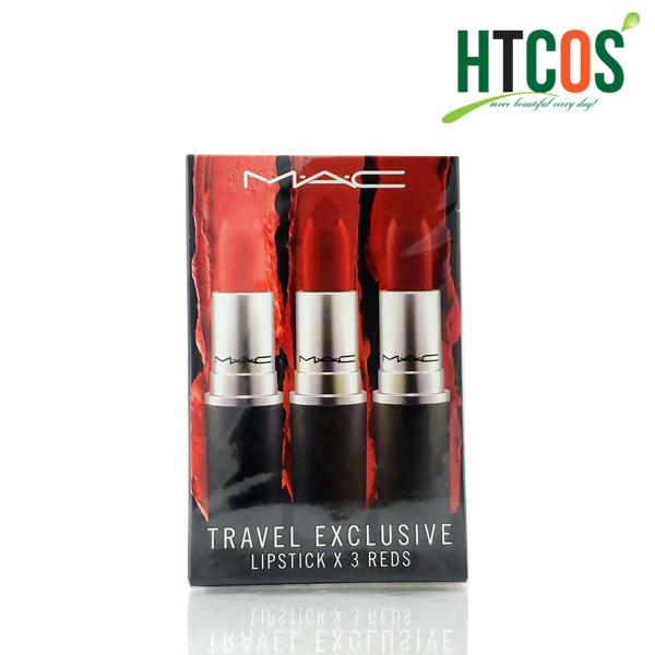 Set 3 Cây Son Mac Travel Exclusive lipstick x 3 Reds 607, 707, 602 Mỹ