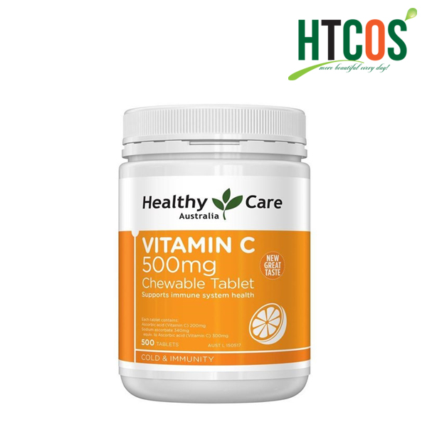 Viên nhai mềm Bổ Sung Vitamin C Healthy Care Vitamin C 500mg